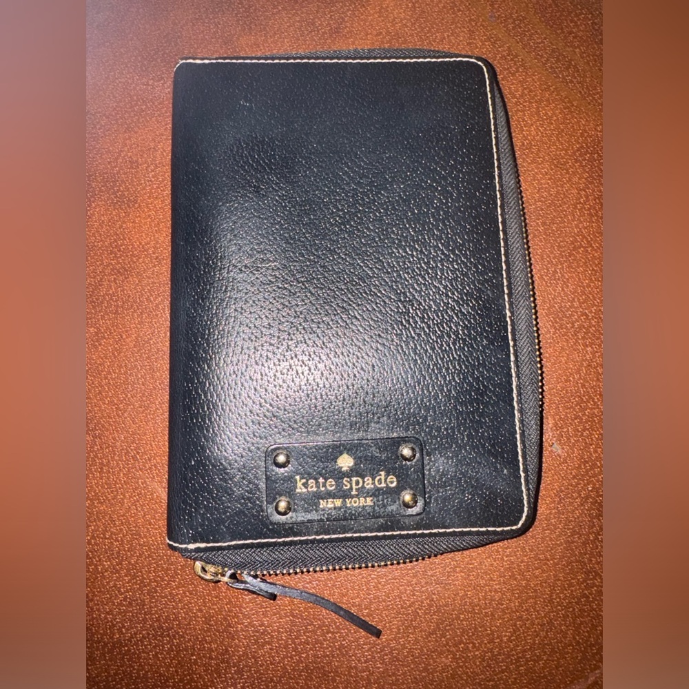 Kate spade black planner with pink interior